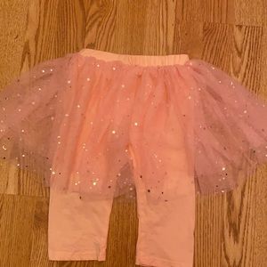 Brand new Cropped leggings with tulle skirt!